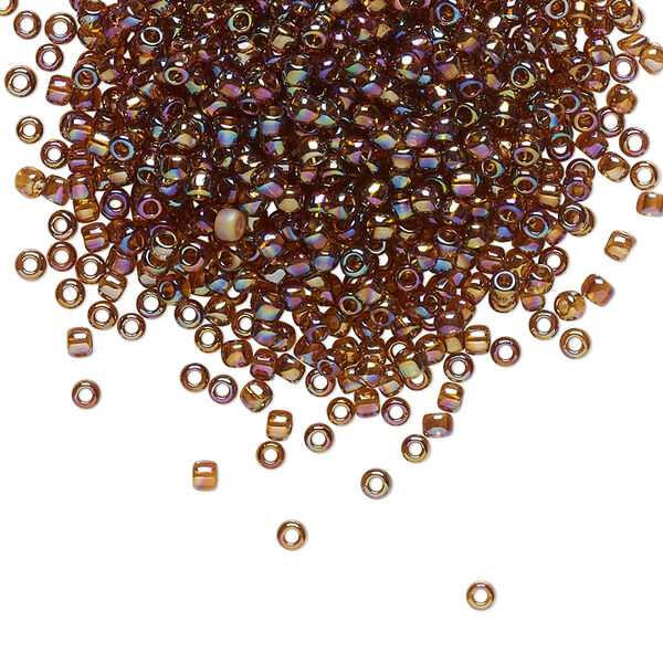 Seed bead, TOHO BEADS®, glass, pkg/50g, #11 round, translucent rainbow smoky topaz (TR-11-177). image number 0