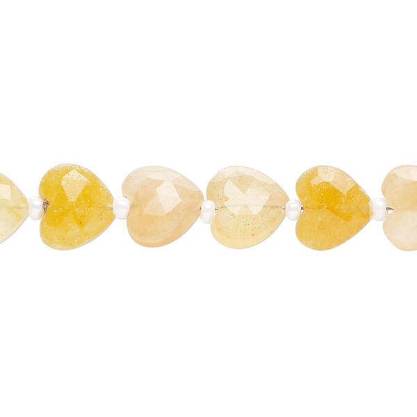 Red aventurine 1pkg21, hand-cut faceted puffed heart bead natural 9x8mm image number 0