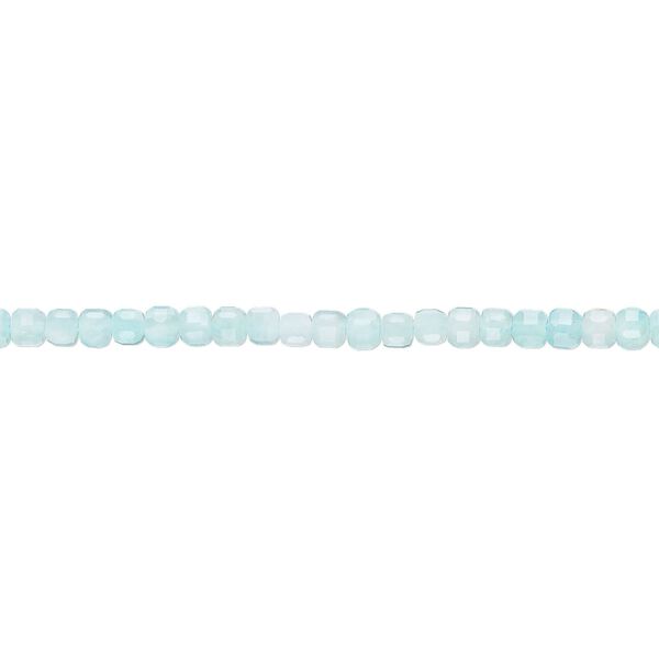 Amazonite 1pkg1, faceted cube bead natural 15.5-16 inch 2mm image number 0