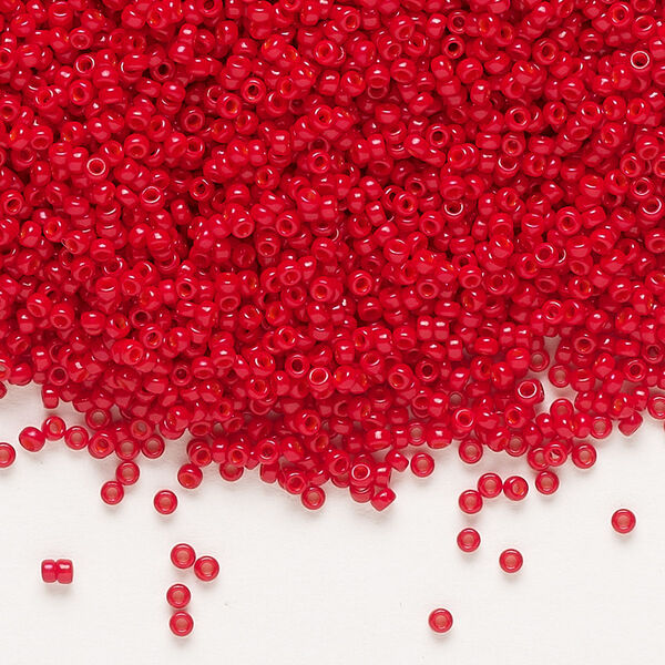 Seed bead, Miyuki, glass, pkg/35g, #15 rocaille, opaque semi-matte, (RR-1684). image number 0