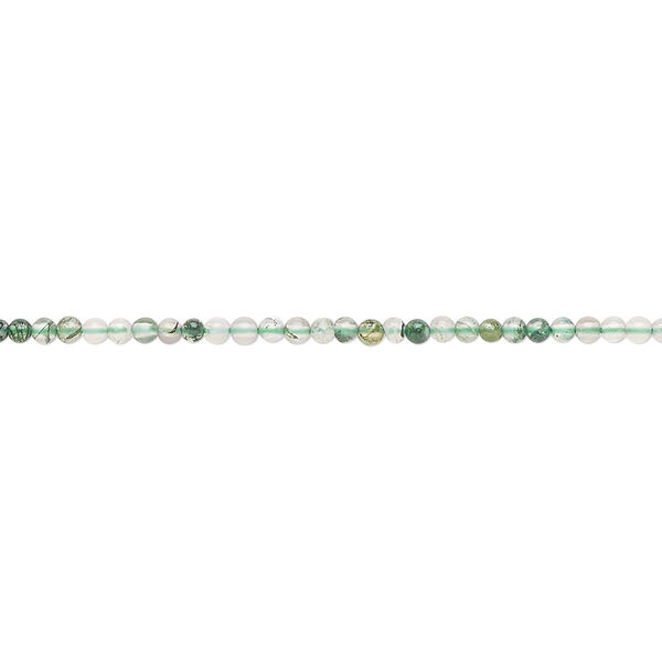 Moss agate 1pkg1, round bead natural 15.5-16 inch 2mm image number 0