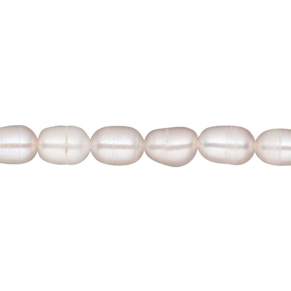 Pearl, cultured freshwater, mauve, 5-6mm rice, D grade, Mohs hardness 2-1/2 to 4. Sold per 16-inch strand. image number 0