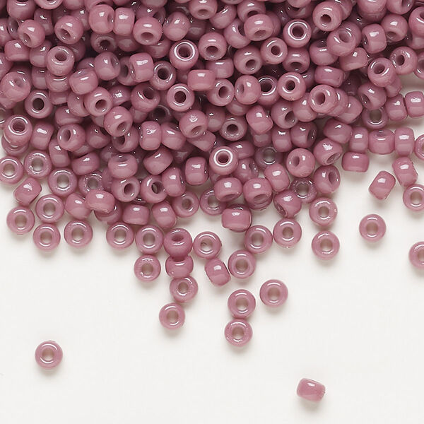 Seed bead, Miyuki, glass, pkg/250g, #8 rocaille, Duracoat® opaque outside dyed hydrangea, (RR-4487). image number 0