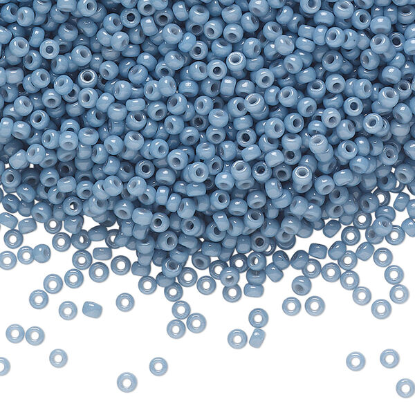 Seed bead, Miyuki, glass, pkg/250g, #11 rocaille, Duracoat® opaque outside dyed bayberry, (RR-4482). image number 0