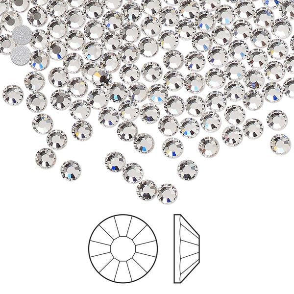 Flat back 144pk crystal foil back, Preciosa Viva 12® Czech crystal rhinestone 2.7-2.9mm chaton rose round SS10 image number 0
