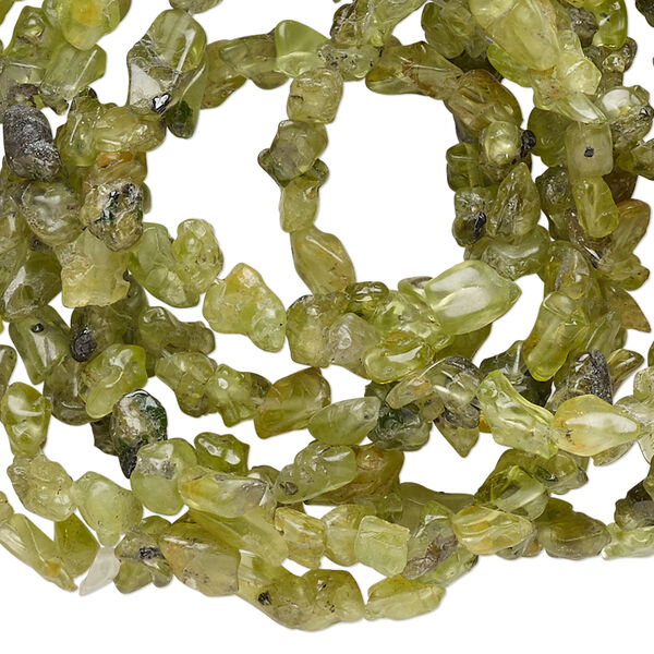 Peridot 1pkg1, chip bead natural 35 inch mini image number 0