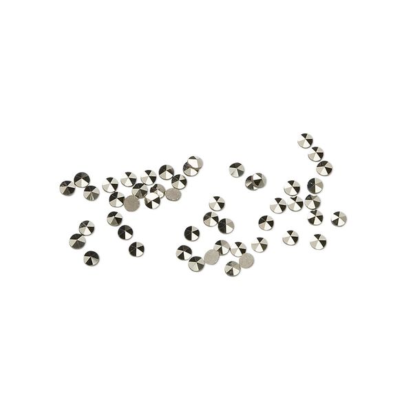Marcasite 1pkg50, hand-cut faceted round gem natural 1.75mm image number 0