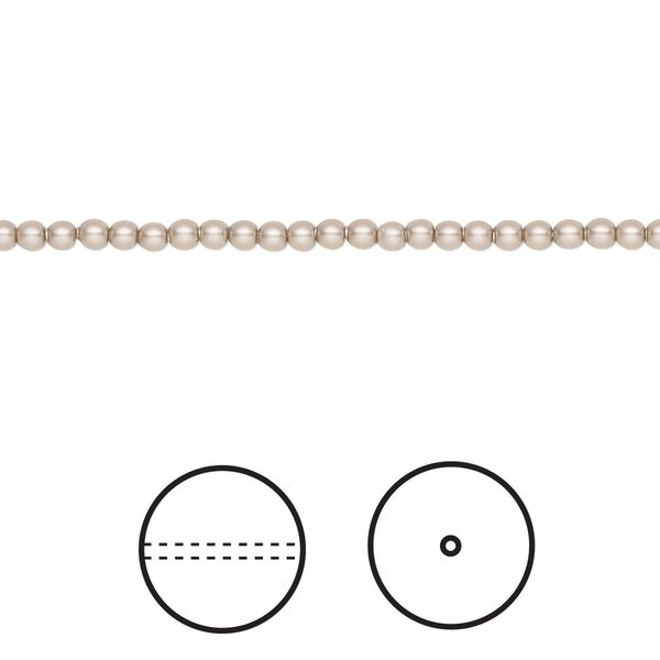 Pearl 1000pk platinum, Swarovski® 2mm round 5810 image number 0