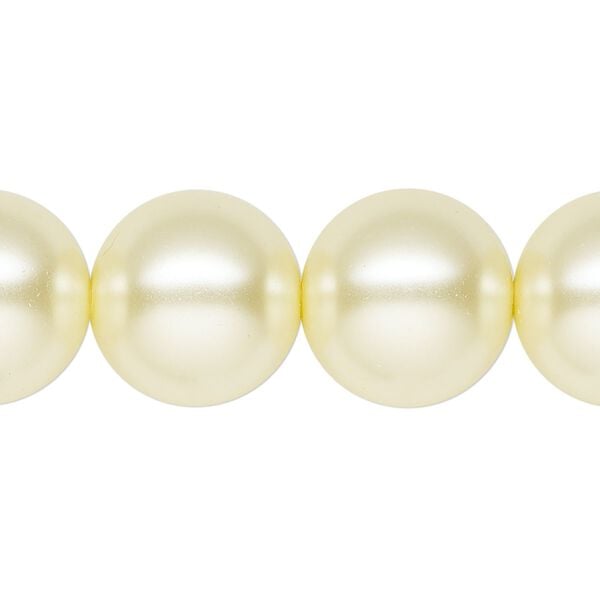 Pearl 1pk ivory, Celestial Crystal® 16mm round 15.5-16 inch image number 0