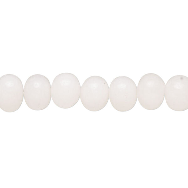 Snow quartz 1pkg1, hand-cut rondelle bead natural 14 inch 8x5mm-9x7mm image number 0