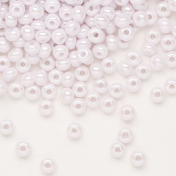 Seed bead, Preciosa Ornela Czech glass, pkg/500g, #6 rocaille, opaque luster pink, (78420). image number 0