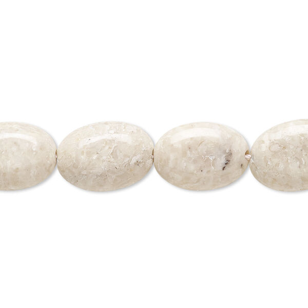 Riverstone 1pkg1, flat oval bead 8 inch 14x10mm image number 0