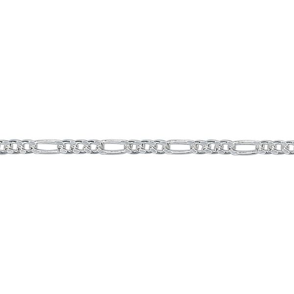 Chain, sterling silver, 2mm Figaro. Sold per 50-foot spool. image number 0