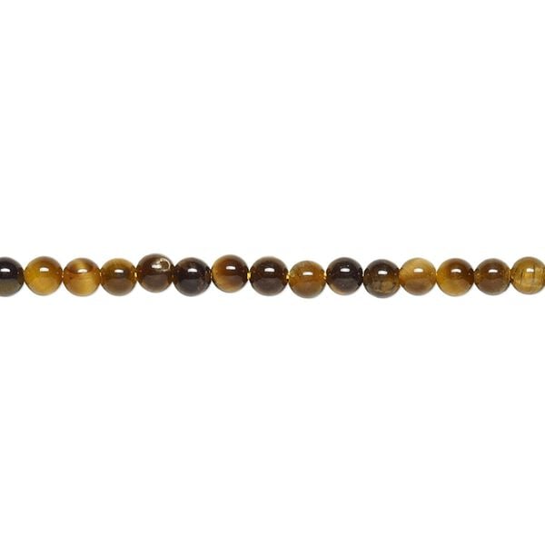 Tigereye 1pkg1, round bead natural 15.5-16 inch 3mm image number 0