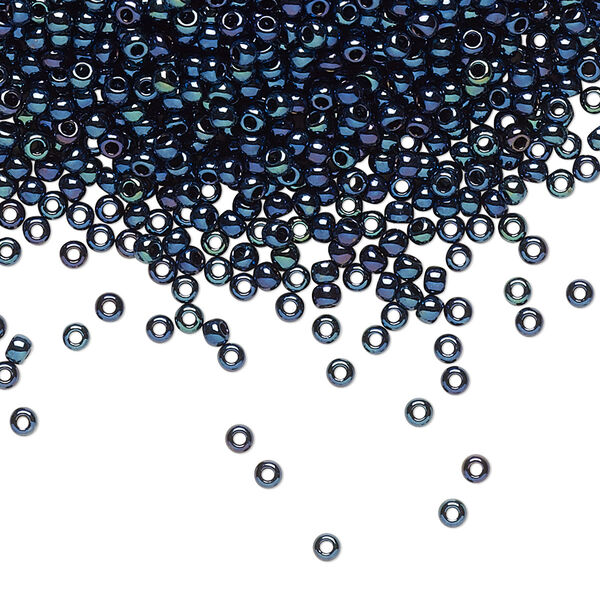 Seed bead, TOHO BEADS®, glass, pkg/50g, #11 round, opaque metallic Cosmos (TR-11-88). image number 0