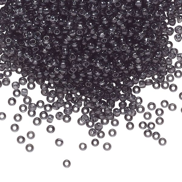 Seed bead, Preciosa Ornela Czech glass, pkg/50g, #11 rocaille, transparent grey, (40010). image number 0