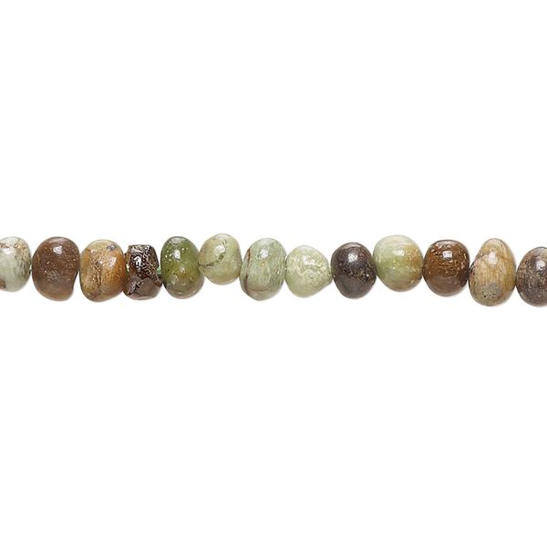 Chrysoprase 1pkg1, hand-cut round bead natural 14 inch 3-4mm / 4x3mm-5x4mm image number 0