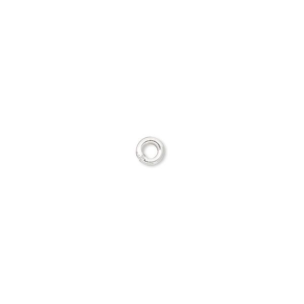 Jump ring, sterling silver-filled, 4mm soldered round, 2mm inside diameter, 18 gauge. Sold per pkg of 100. image number 0