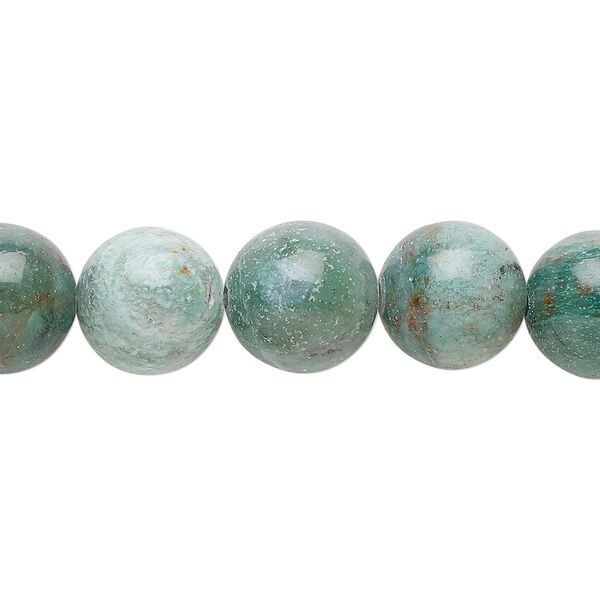African "jade" 1pkg1, round bead natural 15.5-16 inch 12mm image number 0