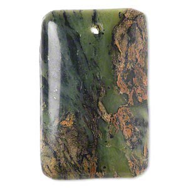 Brown crazy lace agate 1pkg1, hand-cut domed rectangle flat back focal natural 40x25mm image number 0