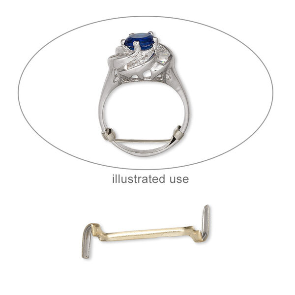 Ring guard, 12Kt gold-filled, small, fits 2.5mm wide shanks. Sold per pkg of 2. image number 0