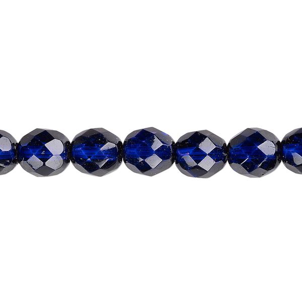 Bead, Czech fire-polished dipped décor glass, translucent plum, 8mm faceted round. Sold per pkg of 600 (1/2 mass). image number 0