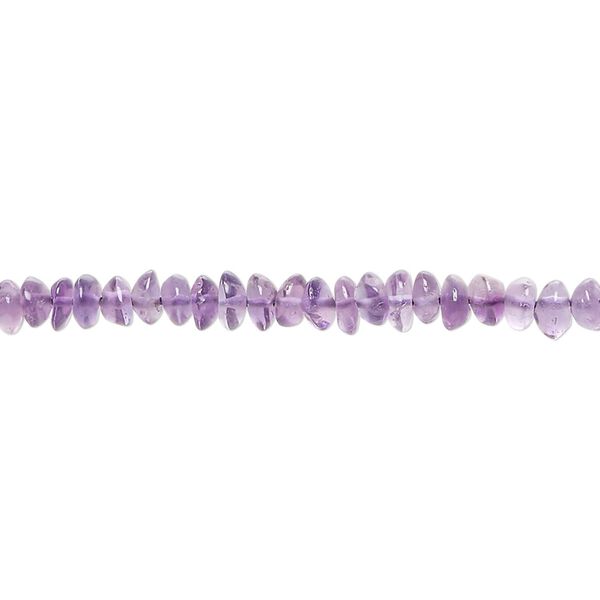 Amethyst 1pkg1, hand-cut saucer bead natural 14 inch 3x1mm-5x3mm image number 0