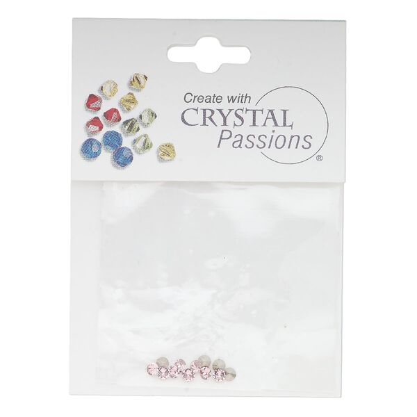 Chaton 12pk light rose foil back, Crystal Passions® rhinestone PP21 1088 image number 0