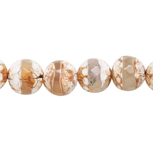 Agate 1pkg1, faceted round bead 8 inch 10mm image number 0