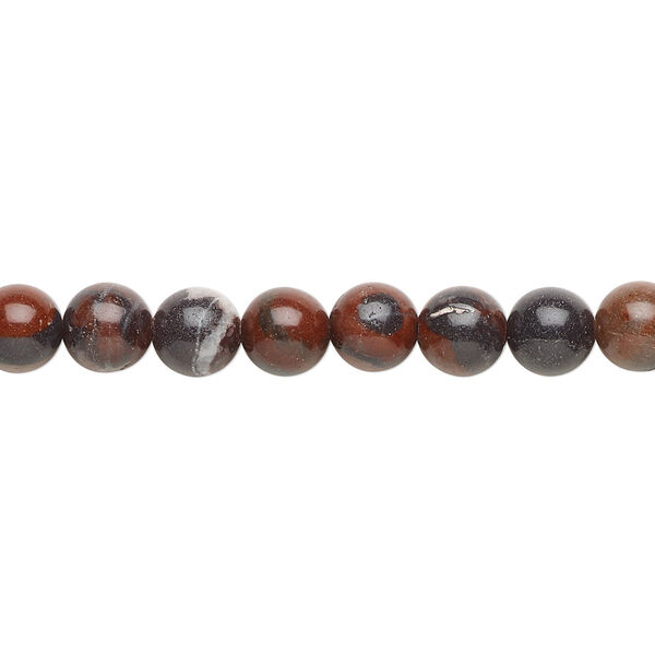 Red picture jasper 1pkg1, round bead natural 15.5-16 inch 6mm image number 0