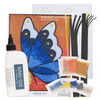 Sabrina Frey Bead Mosaic™ Starter Kit, glass / medium-density fiberboard / glue, pkg/1, multicolored, 8x10 inches with "Radiance Butterfly" design. image number 1