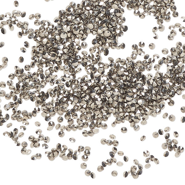 Chaton 1440pk marcasite, vintage Preciosa Czech crystal rhinestone 2.3-2.5mm round SS8 image number 0