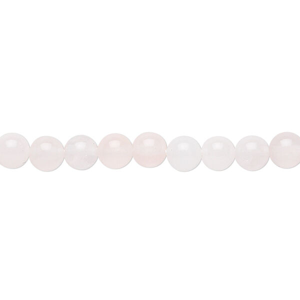 Rose quartz 1pkg1, round bead natural 15.5-16 inch 5mm image number 0