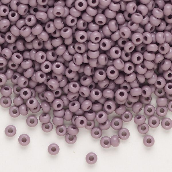 Seed bead, Preciosa Ornela Czech glass, pkg/50g, #8 rocaille, opaque violet, (23023). image number 0