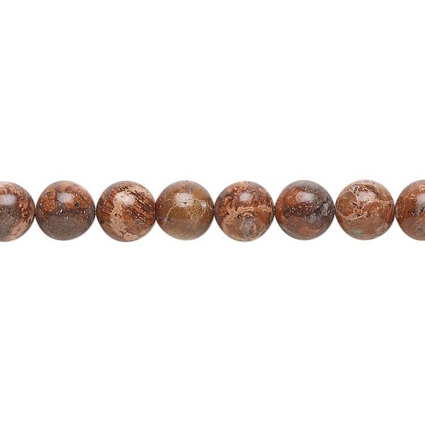 Leopardskin jasper 1pkg1, round bead natural 15.5-16 inch 6mm image number 0