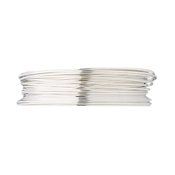 Wire, fine silver, dead-soft, round, 24 gauge. Sold per 25-foot spool. image number 0