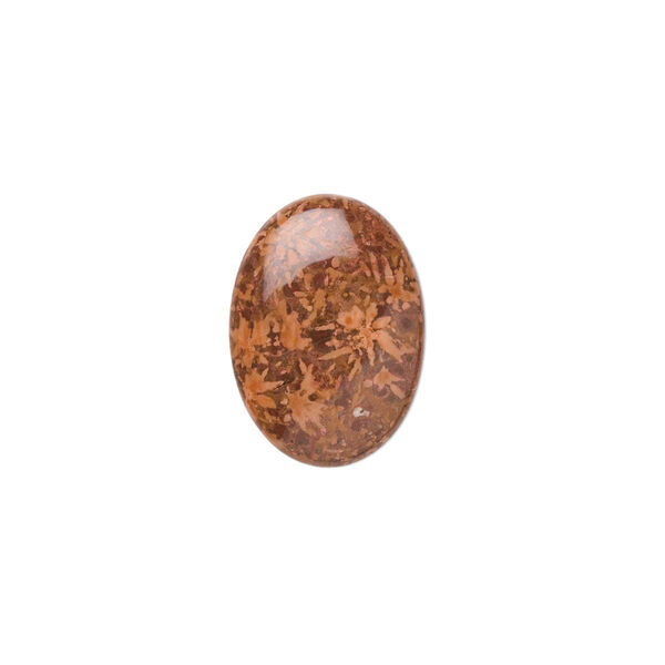 Brown chrysanthemum stone 1pkg4, calibrated oval cab natural 18x13mm image number 0