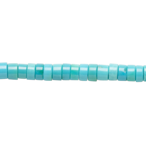 Sleeping beauty turquoise 1pkg1, heishi bead natural B+ grade, 15.5-16 inch 5x2mm-5x2.5mm image number 0