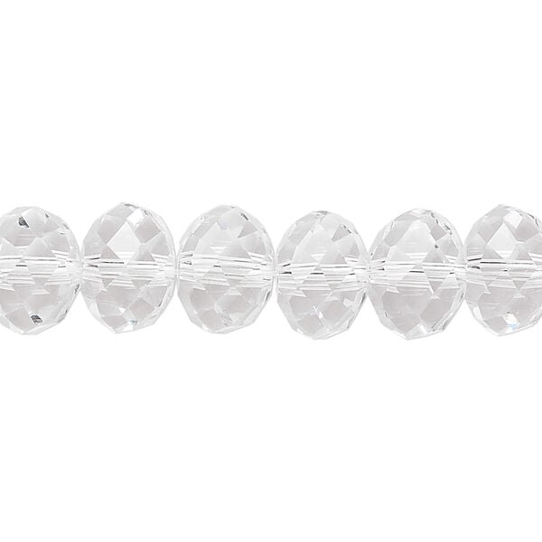 Bead 1pk 48 facets clear, Celestial Crystal® 10x8mm rondelle 15.5-16 inch image number 0