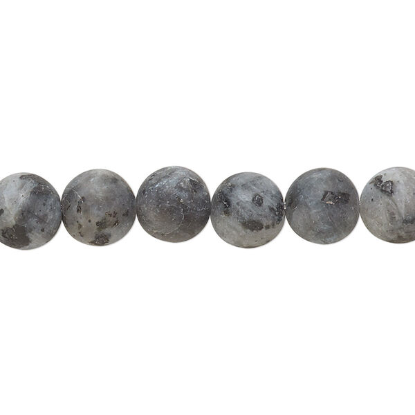 Blue labradorite 1pkg1, matte round bead natural 8 inch 8mm image number 0
