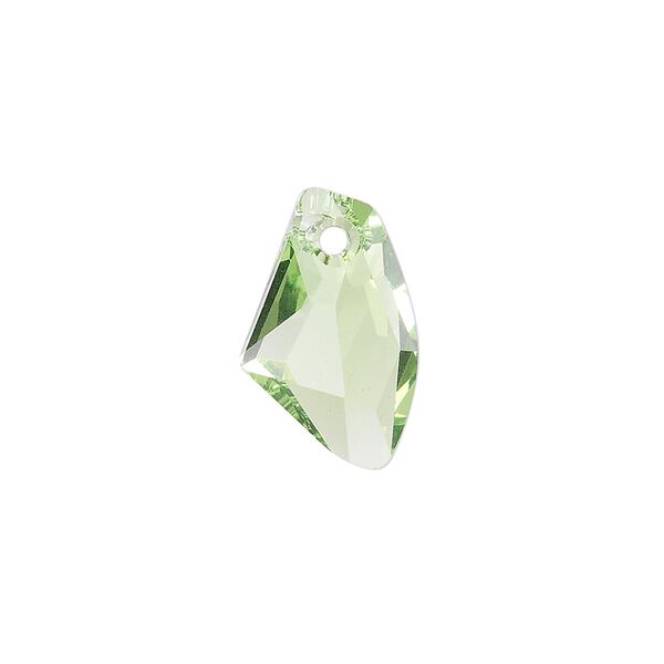 Drop 1pk peridot, Crystal Passions® 19x11mm pendant galactic vertical 6656 image number 0