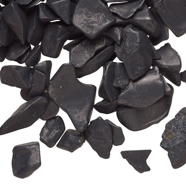 Shungite 1pkg1, undrilled inlay chip natural 1 oz mini image number 0