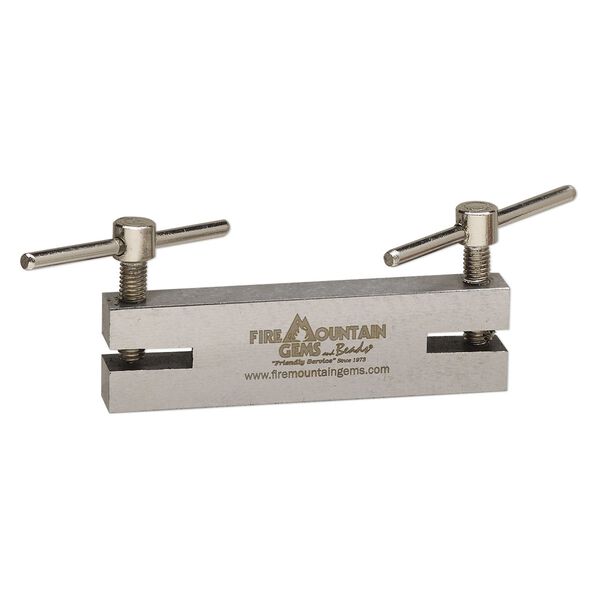 Hole punch, steel, black, 2-3/4 x 3/4 x 3/8 inches, makes 1.5mm and 2mm diameter holes. Sold individually. image number 0