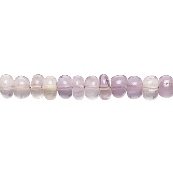 Amethyst / ametrine 1pkg1, hand-cut rondelle bead 8 inch 6x3mm-7x5mm image number 0