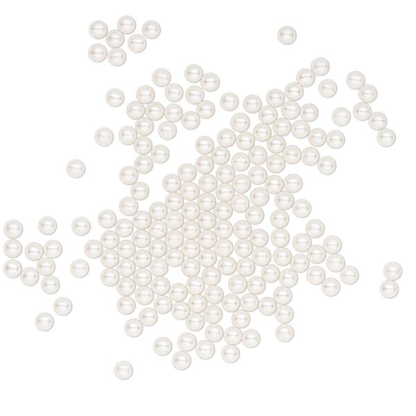 Pearl 100pk white, Crystal Passions® 2mm undrilled round 5809 image number 0