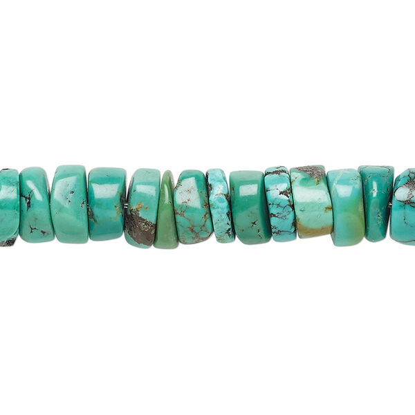 Turquoise 1pkg1, heishi bead 15.5-16 inch 7x2mm-8x4mm image number 0