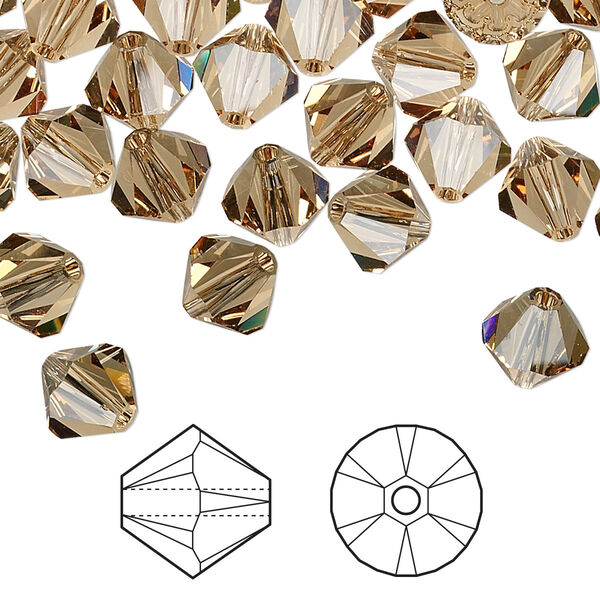 Bead 288pk light Colorado topaz, Swarovski® 8mm XILION bicone 5328 image number 0