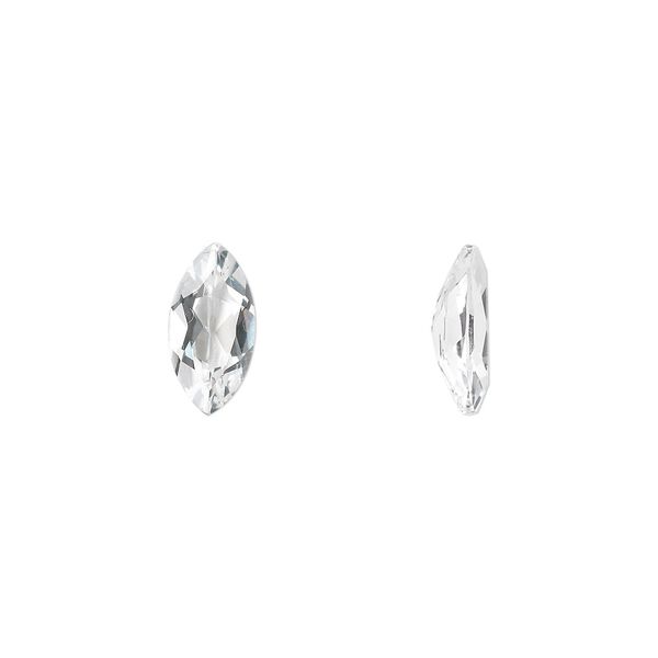 White topaz 1pkg1, hand-cut faceted marquise gem natural 10x5mm image number 0