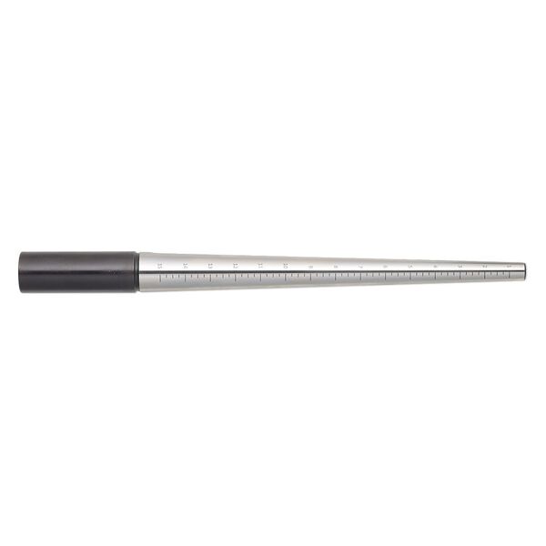 Ring mandrel, hardened steel and plastic, black and red, 12x1 inches with groove and case. Sold individually. image number 0