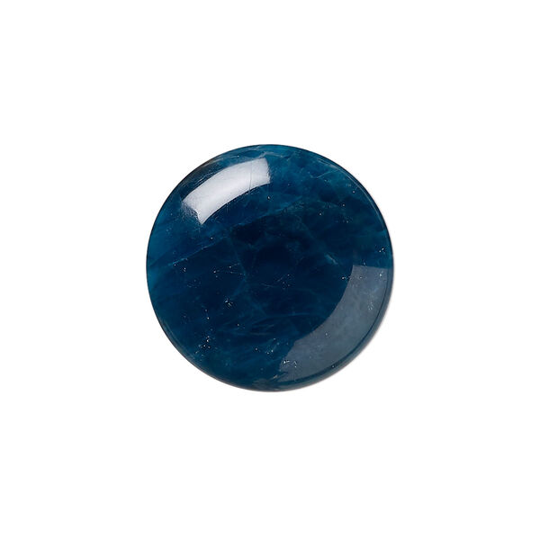 Blue apatite 1pkg1, round cab natural calibrated 20mm image number 0